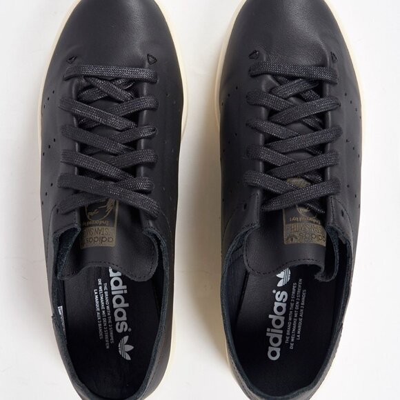 Adidas AQ4788  Stan Smith Leather Sock Sneakers, Core Black 7 - Picture 3 of 11